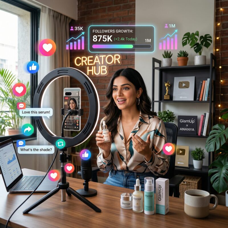 india influencer recording