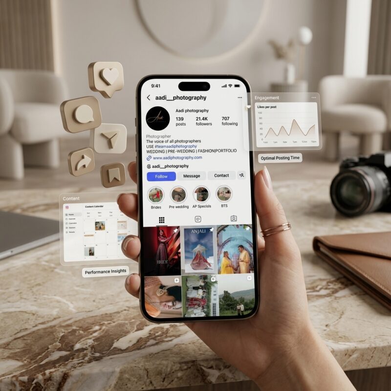 Instagram management for aadi photography